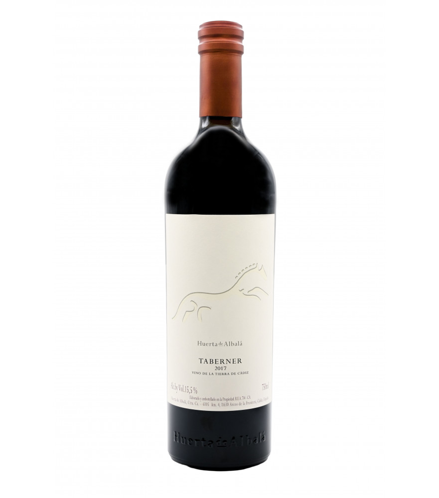 Taberner de Huerta de Albalá, vino tinto de la Tierra de Cádiz.