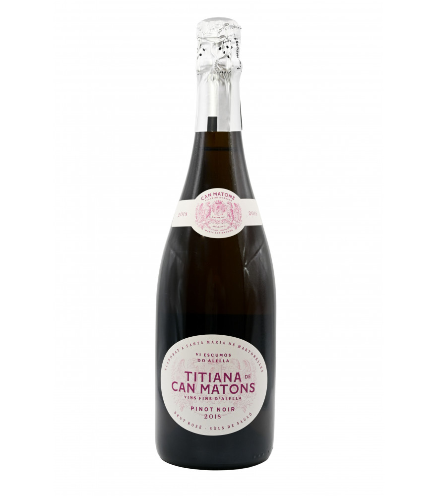 Titiana Can Matons Brut Rosat, espumoso de la D.O. Alella.